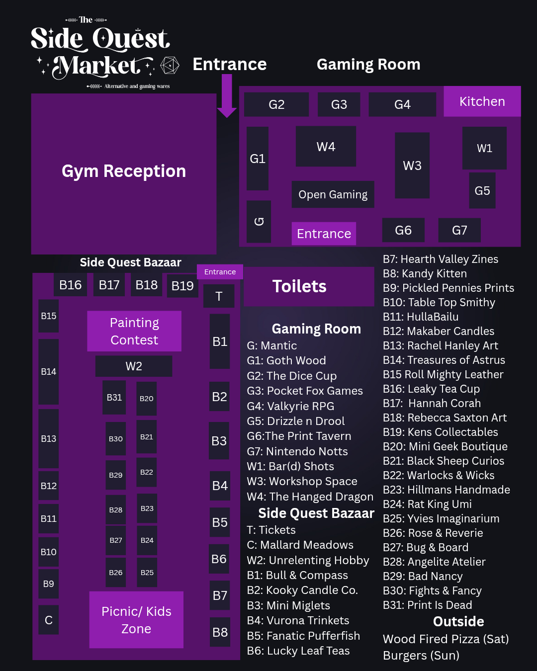 Event layout showing vendor locations for May 2026